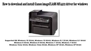 Download / installation procedures important: Canon Imageclass Mf4412 Drivers For Windows