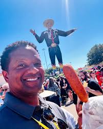 It's actually the State Fair… @statefairoftx . I made my visit with Big Tex  and got my corny dog. Even met a big fair fan. She has a Big Tex tattoo.  What's
