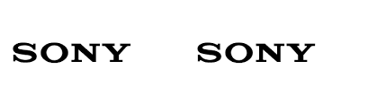 The 1962 logo differs from the previous version in thinner letters: Sony S Logo Schriftart Ffonts Net