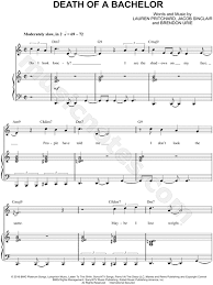 Panic At The Disco This Is Gospel Piano Chords Panic At The Disco Death Of A Bachelor Sheet Music In C Major Transposable Download Print Sheet Music Piano Sheet Music Piano Sheet