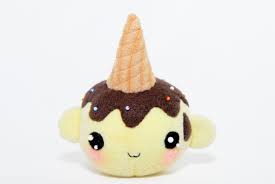 Cute Yellow Ice Cream Narwhal Plushy Christmas Ornaments Plushies Crafts