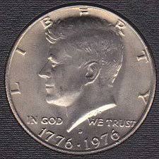 1976 D Kennedy Bicentennial Half Dollar Coin Value Prices