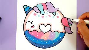 Doodles kawaii cups different shapes and forms stock 37 videos play all kawaii essen bilder playlist. Kawaii Einhorn Donut Selber Malen Diy Youtube