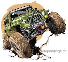 4x4 Car Paintings By Gavin Patterson Jeep Art Car Drawings Car Painting