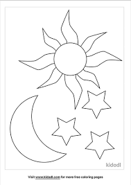 These alphabet coloring sheets will help little ones identify uppercase and lowercase versions of each letter. Sun Moon And Stars Coloring Pages Free Space Coloring Pages Kidadl