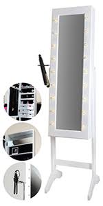 Meubles delannoy vous aidera à réaliser votre intérieur de rêve ? Carme Renee Deluxe Full Length Mirrored Jewellery Cabinet With Touch Led Lights Shelves Bedroom Storage Makeup Organiser White Amazon Co Uk Home Kitchen
