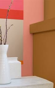 Red Pink Peach And Mustard Yellow Walls Mustard Yellow Walls Pastel Interior Color Of The Year