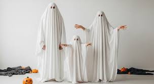Cotton Ghost Costume - Classic Halloween Cape, Adult & Kids