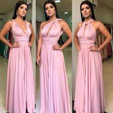 4.0 out of 5 stars. Pink Bridesmaid Dresses Long Infinite Convertible A Line Cheap Custom Luckybridal