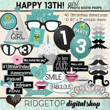 13th Birthday Photo Booth Props Free Printable Photo Booth Props Happy 13th Birthday Girl Printable Photo Booth Props Happy 13th Birthday Happy 16th Birthday