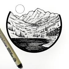drawing dailydrawings illustration ink inkdrawing landscape geometry artofdrawingg iblackwork art s black pen drawing sharpie drawings micron pen art
