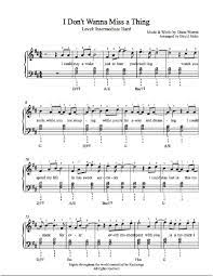 I Don T Want To Miss A Thing By Aerosmith Piano Sheet Music Intermediate Level Piano Sheet Sheet Music Piano Sheet Music