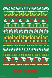 Christmas jumper or sweater seamless pattern vector. Amazon Com Die Hard Knit Ugly Sweater Pattern Action Movie Christmas John Mcclane Nakatomi Plaza Minimalist Cool Wall Decor Art Print Poster 12x18 Posters Prints