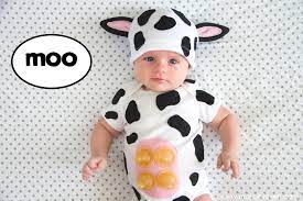 Baby Cow Costume With An Udder Cow Costume Diy Cow Costume Strawberry Costume Diy