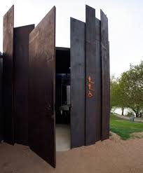 Architecture Trail Restroom Is A Public Toilet With Weathering Steel Walls Public Restroom Design Restroom Design Weathering Steel