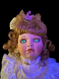 Creepy Carrie Doll Mask Halloween Costume Synthetic Blonde