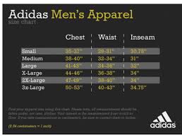 Adidas Mens Clothing Size Chart Toffee Art