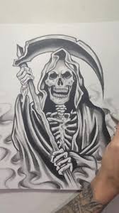 Evil Joker Tattoo Drawing: Skull, Smoke, and Demon Art
