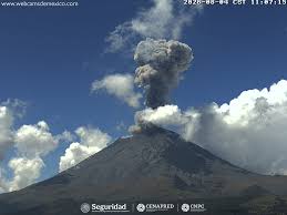 Monitoreo del volcán Popocatépetl, hoy 5 de agosto de 2026