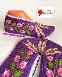 Fotograf Aciklamasi Yok Crochet Slippers Crochet Crochet Shoes