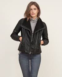 Womens Sherpa Lined Collar Vegan Leather Jacket Add Cool To Your Style With A Classic Leather Jack Vegan Leather Jacket Women Outerwear Jacket Leather Jacket