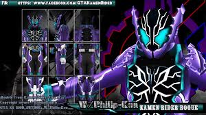 Kamen rider battle rush v1.2.8 mod apk (weak enemies hp/attack) free download latest version 2018. Gta Sa Kamen Rider Mod Kamen Rider Rogue By W Philip Kun Models From Kamen Rider City Wars Copyright Owner Bandainamco Ripped And Converted By W Philip Kun Link Xoa Chá»¯ Philip Ä'á»ƒ