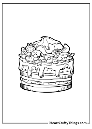 This is a nice cake for valentine's day. Cake Coloring Pages Updated 2021