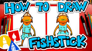 Turning fortnite into a picture. How To Draw Fishstick From Fortnite Art For Kids Hub
