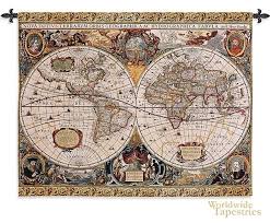 Bout at auction most of his works were sold to pieter mortier a geographer and publisher from amsterdam. World Map Tapestry How To Decorate With World Maps