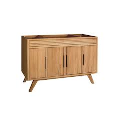 The best single vanities and double vanities are constructed of solid wood and offer durable finishes that can withstand the often humid environments of bathrooms. Avanity Taylor 48 In Vanity Natural Teak Taylor V48 Nt Rona