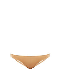 Solid Striped The Elle Bikini Briefs Womens Light Bronze