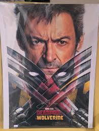 Hugh Jackman Autographed 2024 Deadpool and Wolverine 16x24 Movie Poster  with COA