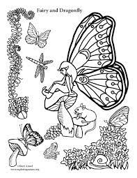 Mar 15, 2020 · printable coloring pages for adults with dementia archives. Fairy And Dragonfly Coloring Page