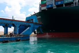 Traffic through the vital suez canal was blocked wednesday when the mv ever given, one of the largest container ships in operation, turned sideways and ran aground. Eirq3hgdn1mmrm