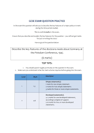 Gcse History Exam Question Practice 6 Marks History Resources
