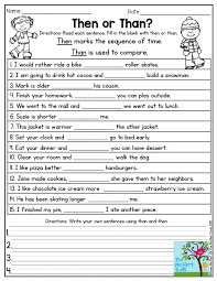 Then Or Than A Great Homophone Exercise And So Many More No Prep Printables Third Grade Activities Learning Resources Learning