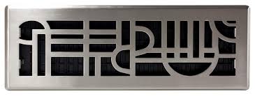 Decor Grates Adh414 Nkl Art Deco Floor Register Brushed Nickel 4 Inch By 14 Inch Amazonsmile Floor Registers Decor Flooring