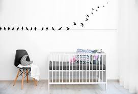 Birds On A Wire Wall Art Boho Wall Vinyl Decal Bird Wire Art Boho Bird Home Decor Wall Art Vinyl Wall Decal Sticker Boho Bedroom Dorm Room Art Bird Bedroom Decor Nursery Wall Decals