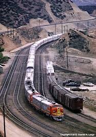 Atsf 303c Leads The Westbound Combined El Capitan Super Chief Cajon Pass In 1970 Photo By Charles R Lange Train Train Pictures Train Tracks