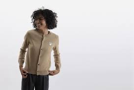 Comme des garçons play embodies the label's conceptual look. Comme Des Garcons Play Red Play Cardigan Camel Graduate Store Fr