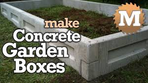 Amazing Concrete Garden Boxes Diy Forms To Pour And Cast Cement Planter Link Together Beds Youtube Concrete Garden Garden Boxes Garden Boxes Diy