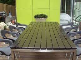 Black Jardine Table Black Oil Stained Wood With Stainless Steel Frame Made In Brisbane Australia I Quality Garden Furniture Timber Outdoor Furniture Furniture