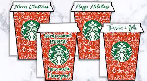 Printable Starbucks Christmas Card