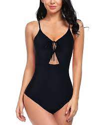 Women S Cutout One Piece Swimsuit High Waisted Bikinis Cross Back Bathing Suit Monokinis Swimwear Black Cy189tnq5n6 Size Small Black Swimwear One Piece Swimsuit High Waisted