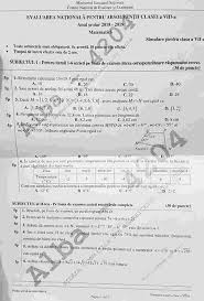 Subiectele au fost elaborate de către specialiştii centrului naţional de evaluare şi examinare (cnee) şi sunt proiectate astfel încât tratarea lor să valorifice capacitatea elevilor de a se exprima pe temele din. Simulare Evaluare NaÅ£ionalÄƒ 2019 Ce Subiecte Au Primit Elevii Claselor Vii Viii La Proba De MatematicÄƒ
