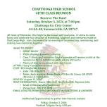 CHATTOOGA HIGH SCHOOL 40TH CLASS REUNION