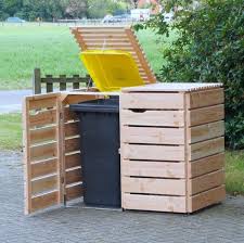 Bei Unterschiedlich Grossen Abfalltonnen Empfehlen Wir Die Binnen Markt Mulltonnenbox 240 L So Bleibt Die Einh Mulltonnenbox Holz Schuppen Design Mulltonnenbox