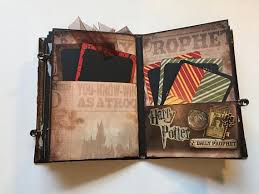 Harry Potter Inspired Scrapbook Hard Cover Album Junk Journal Harry Potter Inspired Altered Book Altered Books Harry Potter Scrapbook