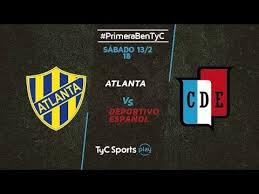 La aplicación oficial de tyc sports play te brinda acceso a nuestra programación las 24 horas, múltiples transmisiones exclusivas en hd, repeticiones de los eventos más importantes y mucho más en todos tus dispositivos. Primerabentyc Atlanta Vs Deportivo Espanol Youtube