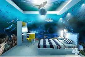 3d Sharks Shadow Underwater Entire Room Wallpaper Wall Murals Art Prin Idecoroom Mural Wall Art Wall Wallpaper Mural Art